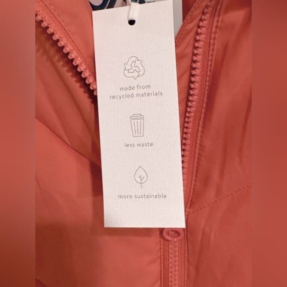 *NWT* Market & Spruce Olivia Long Line Puffer Hooded Jacket Dark Pink Rose Sz S - Picture 3 of 5